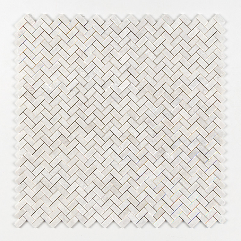 Iceberg Honed Herringbone 1×2 Marble Mosaics 11×11 (MS02301)