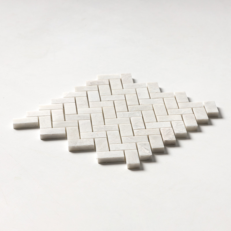 Iceberg Honed Herringbone 1×2 Marble Mosaics 11×11 (MS02301)