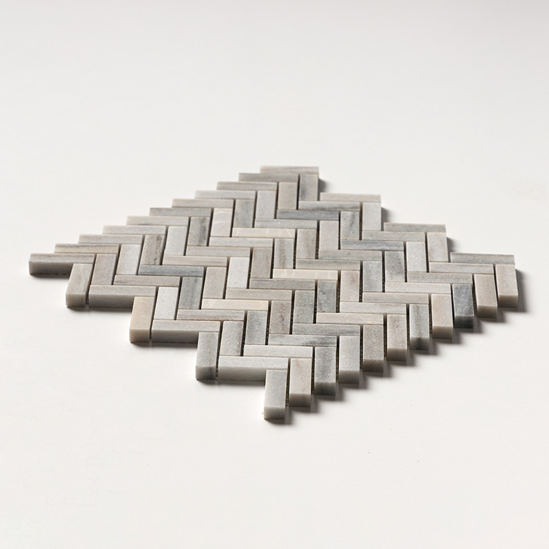 Skyline Honed Herringbone 5/8×3 Marble Mosaics 10 7/16×12 13/16 (MS02309)