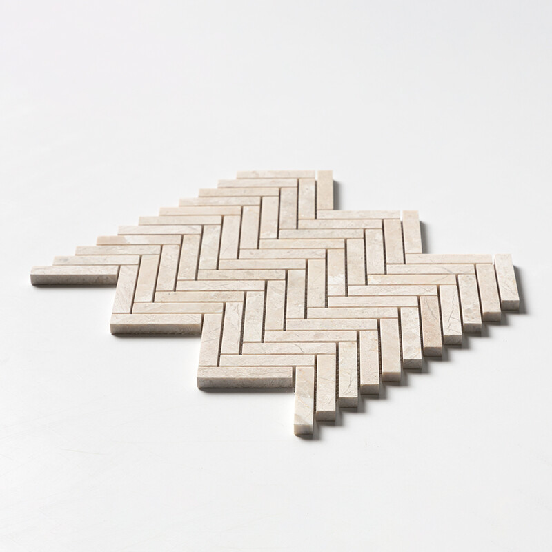 Diana Royal Honed Herringbone 5/8×3 Marble Mosaics 10 7/16×12 13/16 (MS02311)
