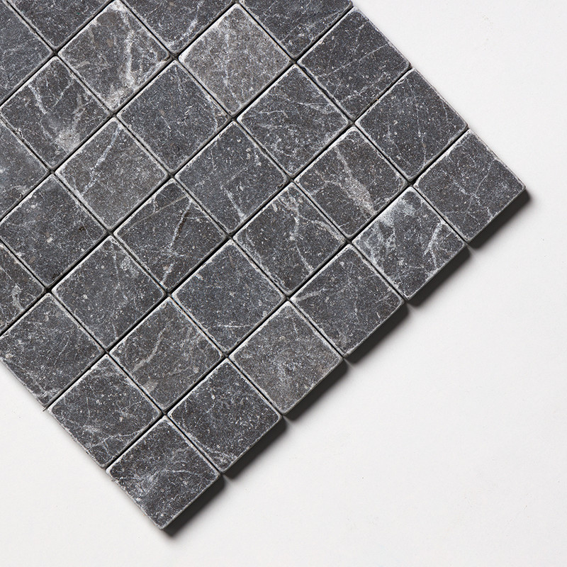 Iris Black Tumbled 2×2 Marble Mosaics 12×12 (MS02338)