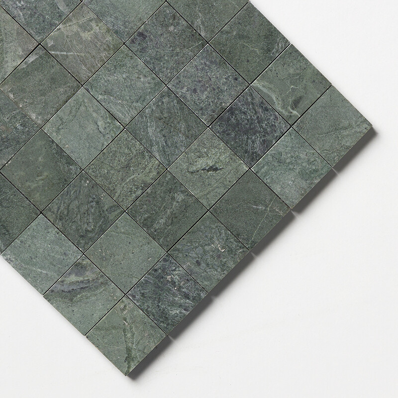 Mosaicos de mármol Verde Tia pulido 2×2 12×12 (MS02380)
