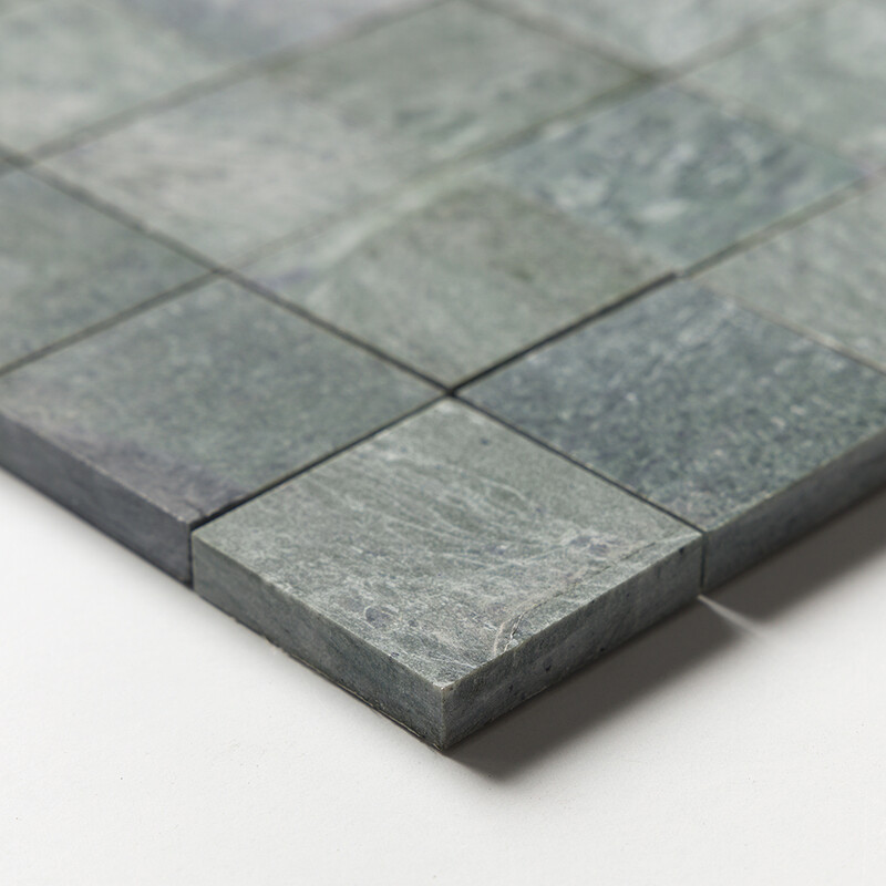 Mosaicos de mármol Verde Tia pulido 2×2 12×12 (MS02380)