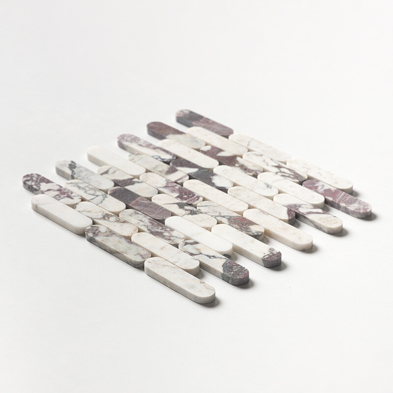 Mosaicos de mármore Calacatta Viola Honed Pill 12×12 (MS02558)