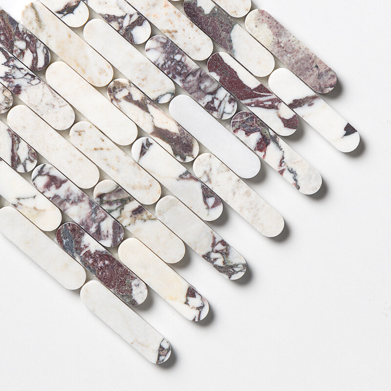 Mosaicos de mármore Calacatta Viola Honed Pill 12×12 (MS02558)