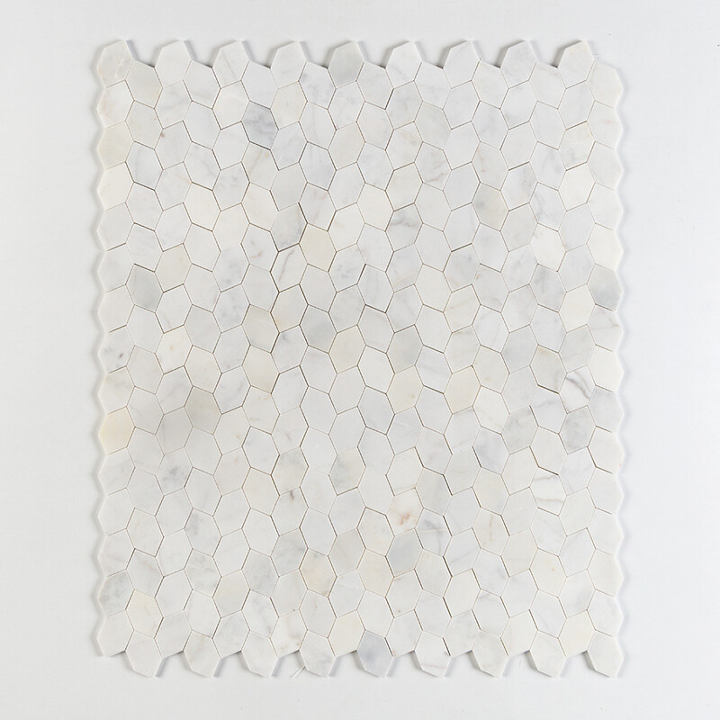 White Pearl Honed Autumn Leaf Marble Mosaics 11 13/16×13 9/16 (MS02579)