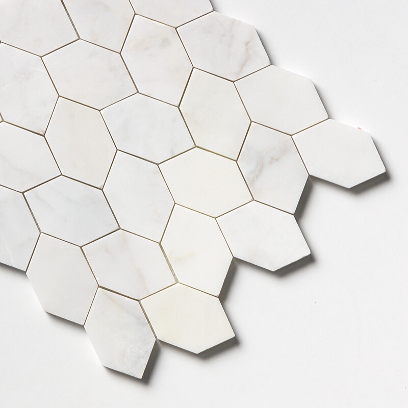 White Pearl Honed Autumn Leaf Marble Mosaics 11 13/16×13 9/16 (MS02579)