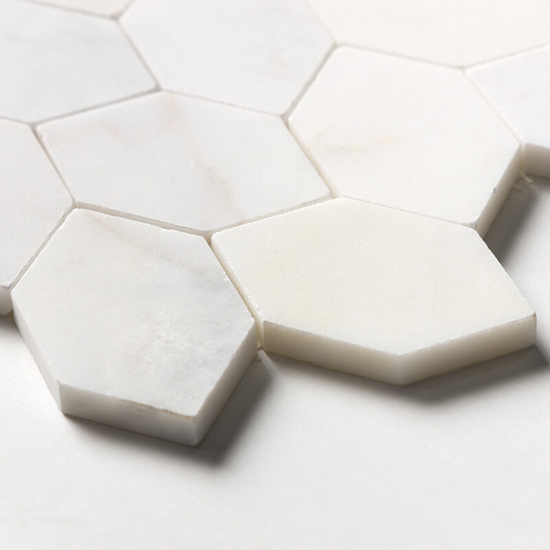 White Pearl Honed Autumn Leaf Marble Mosaics 11 13/16×13 9/16 (MS02579)