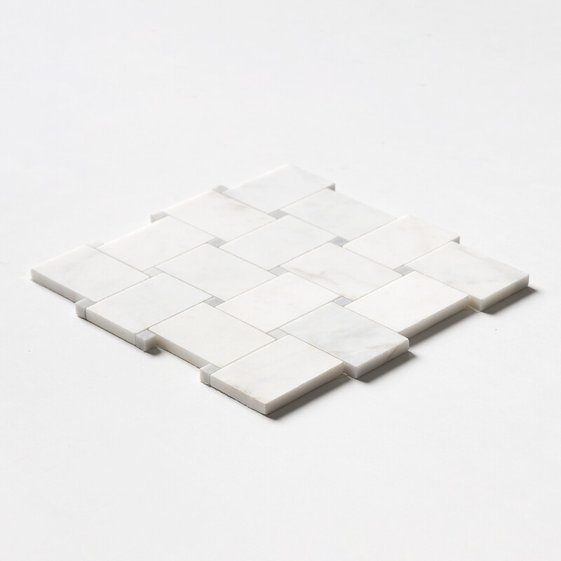 White Pearl, Blue Celeste Multi Finish Pinwheel Marble Mosaics 10 5/8×10 5/8 (MS02582)