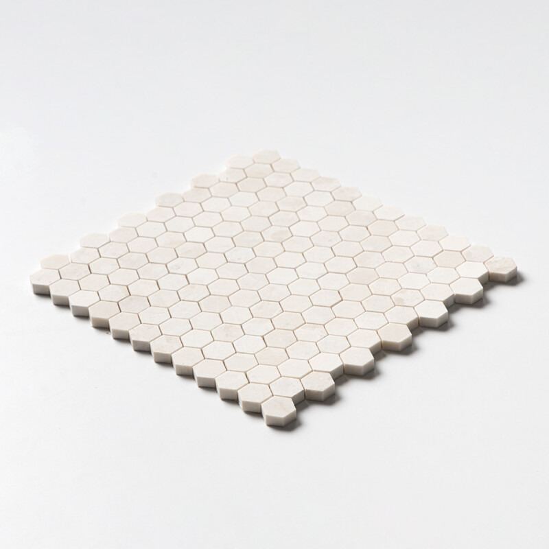 Delano Honed Hexagon 1×1 Marble Mosaics 12×12 (MS02589)