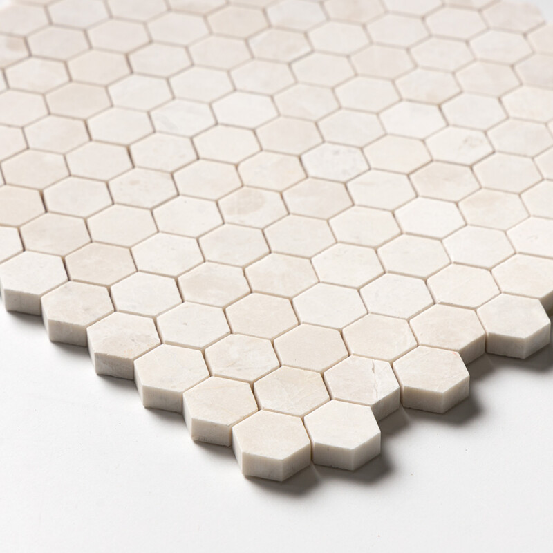 Delano Honed Hexagon 1×1 Marble Mosaics 12×12 (MS02589)