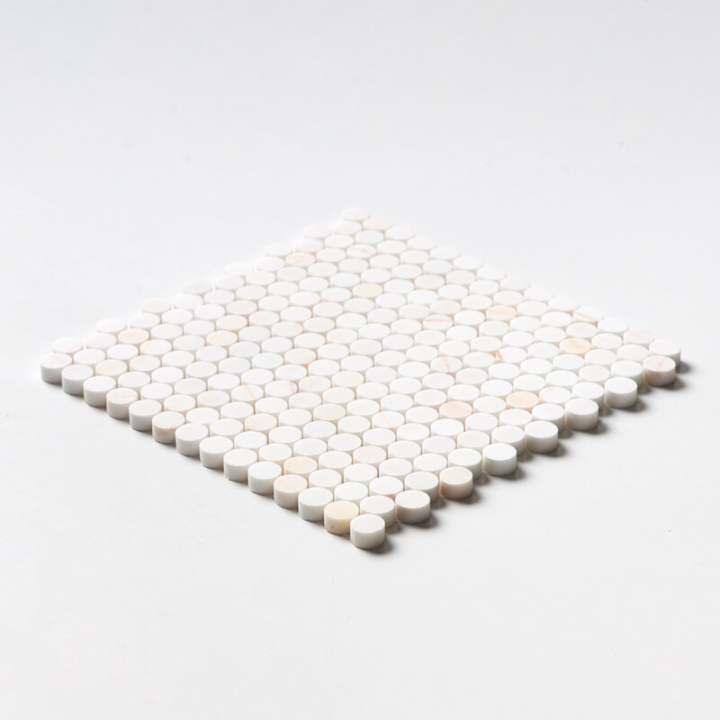 Confetti Honed Penny Round Marble Mosaics 11 1/2×11 1/2 (MS02681)