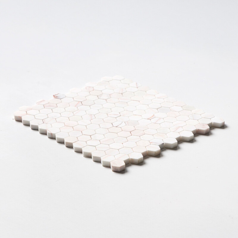 Confetti Honed Hexagon Marble Mosaics 11 5/8×12 3/8 (MS02682)