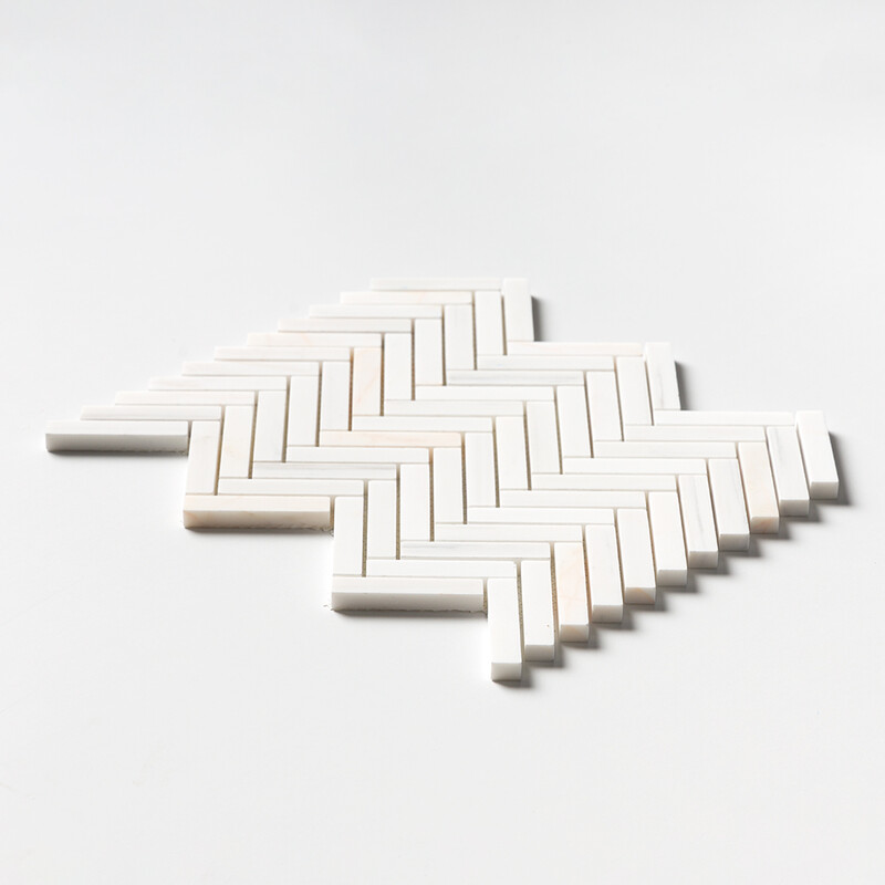 Confetti Honed Herringbone 5/8×3 Marble Mosaics 10 7/16×12 13/16 (MS02683)
