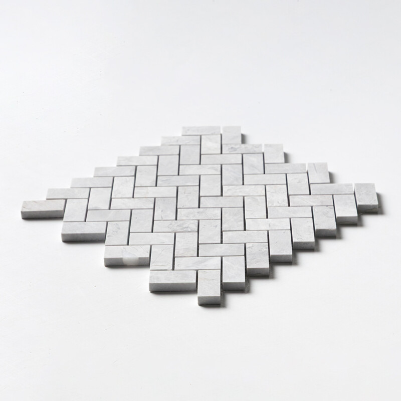 Avalanche Honed Herringbone 1×2 Marble Mosaics 12 1/8×13 3/8 (MS02684)