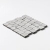 Iris Black Leather Hand Clipped 2×2 Marble Mosaics 12×12 (MS02818)