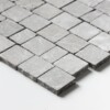Iris Black Leather Hand Clipped 2×2 Marble Mosaics 12×12 (MS02818)