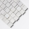 Silver Shadow Leather Hand Clipped 2×2 Marble Mosaics 12×12 (MS02821)