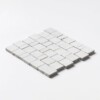 Silver Shadow Leather Hand Clipped 2×2 Marble Mosaics 12×12 (MS02821)