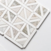 Snow White,Calacatta Green Honed Classic Lattice Marble Mosaics 14 3/4×14 3/4 (MS02920)