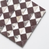 Snow White,Calacatta Viola,Aegean Red Honed Devon Marble Mosaics 12 1/2×12 1/2 (MS02922)