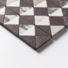 Snow White,Calacatta Viola,Aegean Red Honed Devon Marble Mosaics 12 1/2×12 1/2 (MS02922)