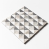 Iris Black,Snow White,Calacatta Green Honed Devon Marble Mosaics 12 1/2×12 1/2 (MS02923)