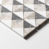 Iris Black,Snow White,Calacatta Green Honed Devon Marble Mosaics 12 1/2×12 1/2 (MS02923)