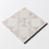 Diana Royal,Snow White,Vanilla Honed Kent Marble Mosaics 13 9/16×13 9/16 (MS02926)