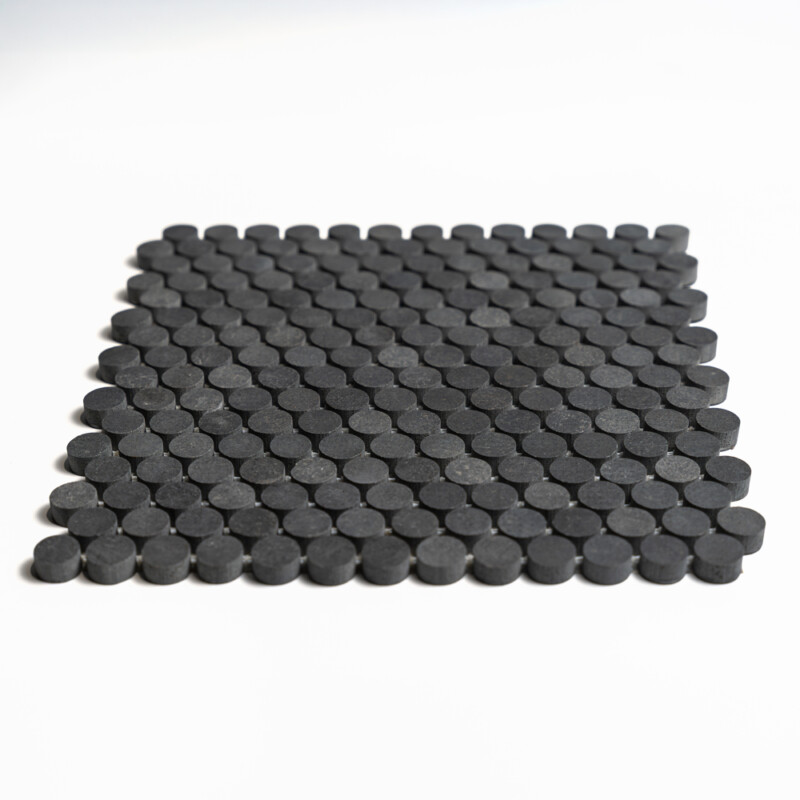 Basalto Honed Penny Round Basalt Mosaics 11 1/4×11 3/4 (MS90264)