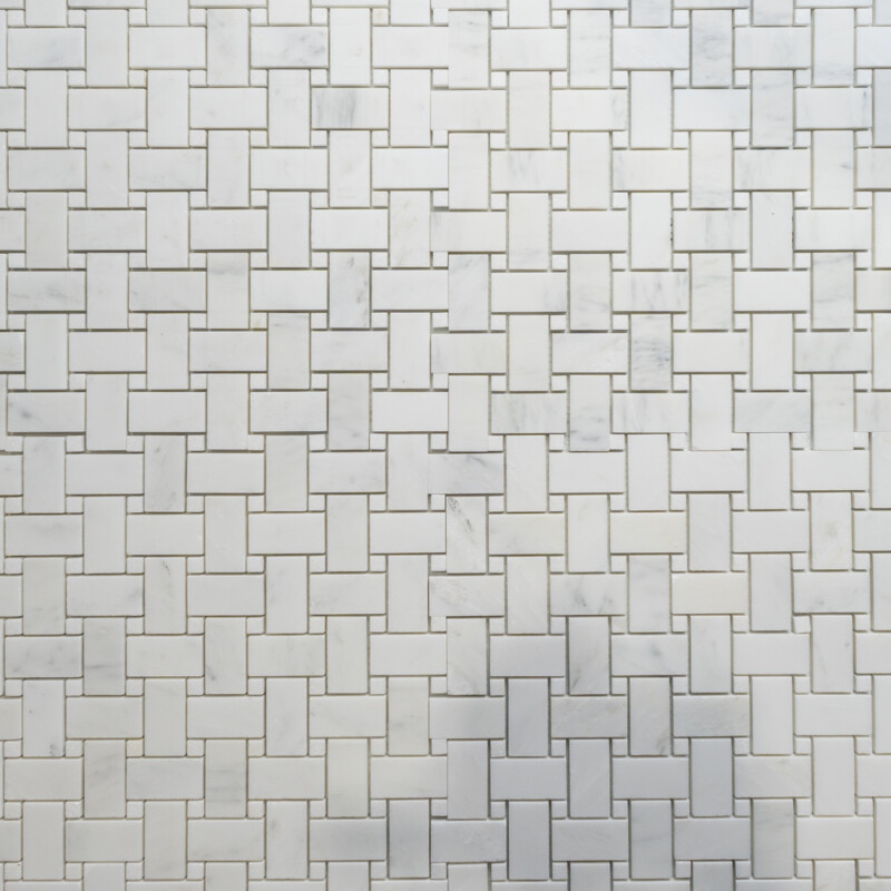 Calacatta Bella Honed Basket Weave Marble Mosaics 12×12 (MS90587)