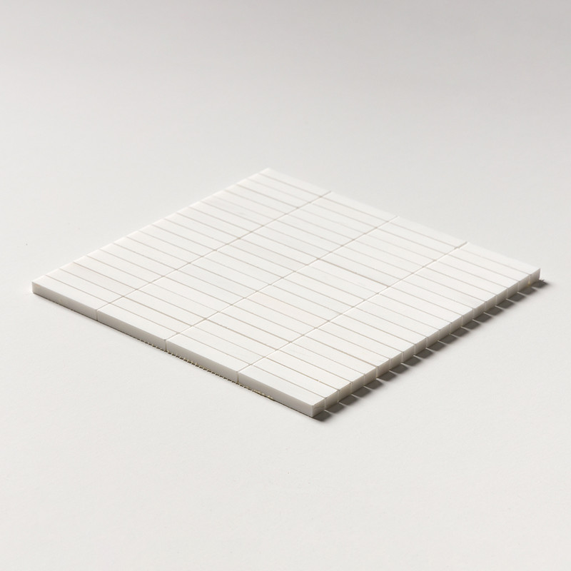 Bianco Dolomiti Honed 5/8×3 Marble Mosaic 12×12 (MS90809)