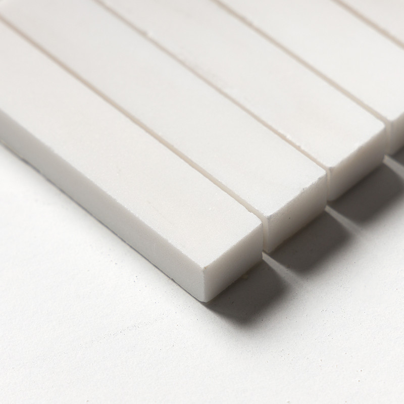 Bianco Dolomiti Honed 5/8×3 Marble Mosaic 12×12 (MS90809)