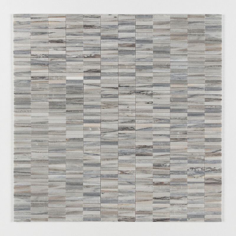 Skyline Honed 5/8×3 Marble Mosaics 12×12 (MS90810)