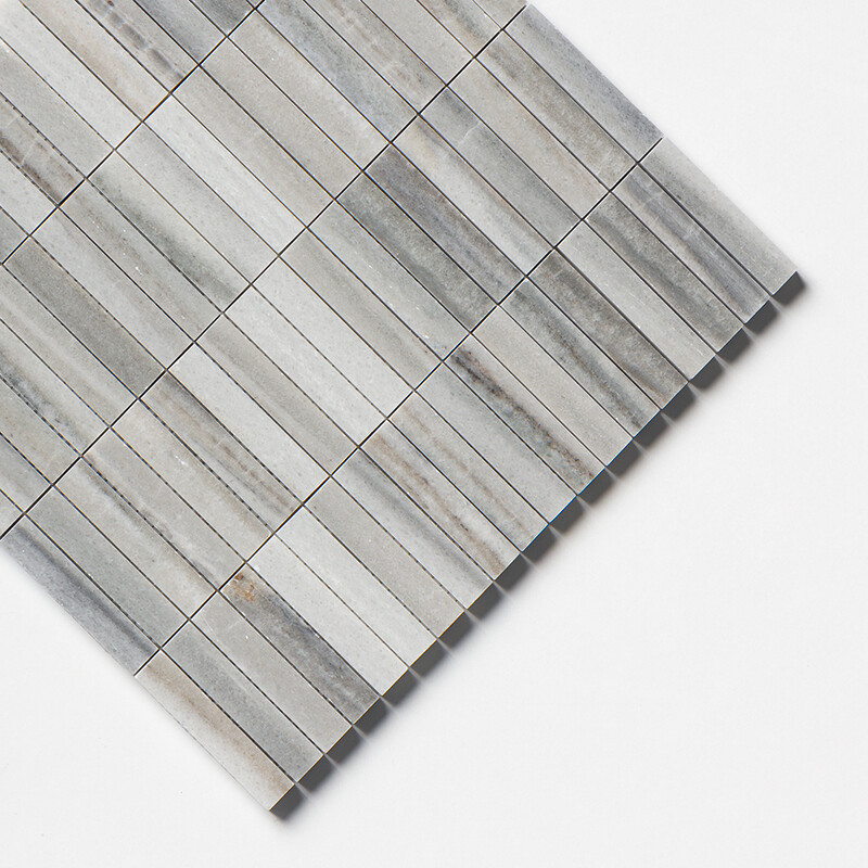 Skyline Honed 5/8×3 Marble Mosaics 12×12 (MS90810)