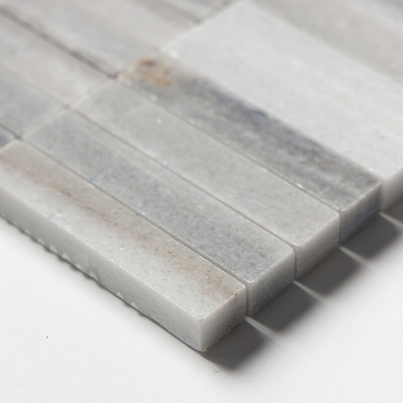 Skyline Honed 5/8×3 Marble Mosaics 12×12 (MS90810)