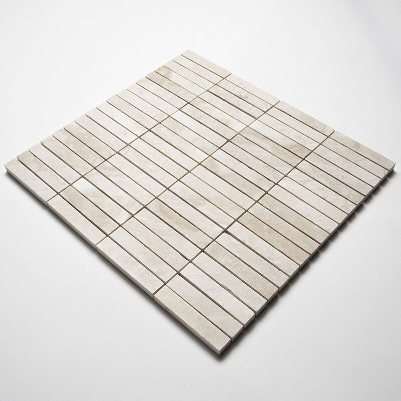 Diana Royal Honed 5/8×3 Marble Mosaics 12×12 (MS90811)
