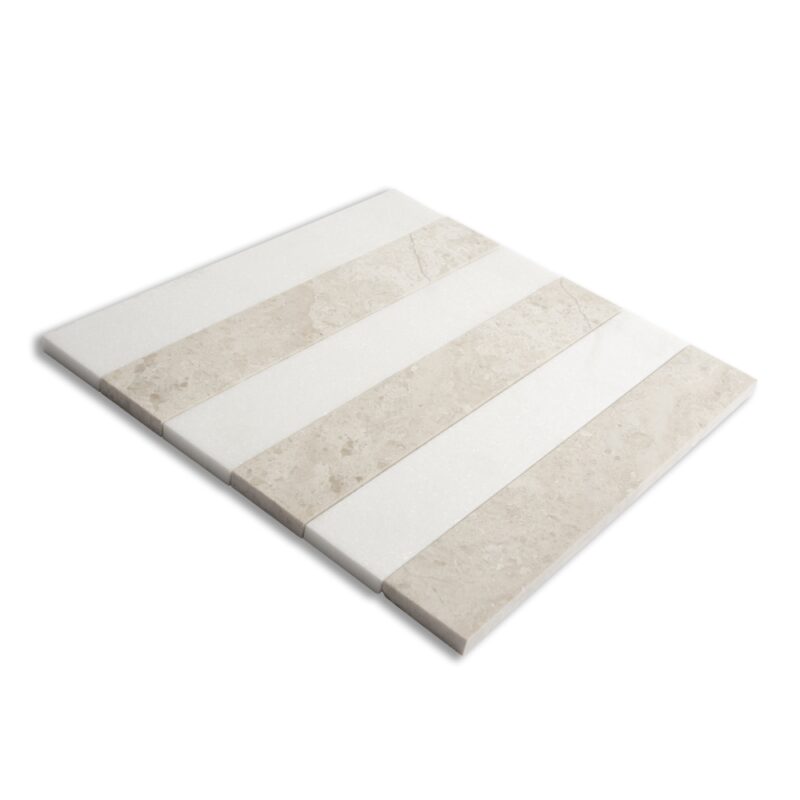 ديانا رويال، فسيفساء رخامية مصقولة بخطوط عصرية من ثاسوس 11 5/8×11 3/4 (MS90885)