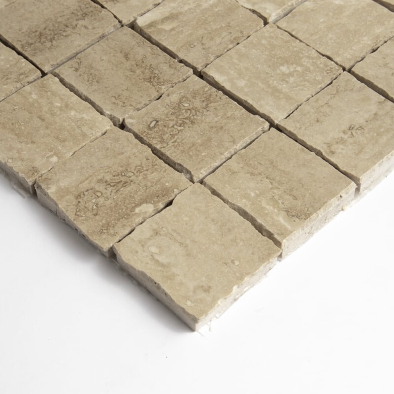 Roman Honed Hand Clipped 2×2 Travertine Mosaics 12×12 (MS90896)