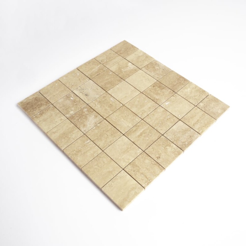 Roman Honed 2×2 Travertine Mosaics 11 13/16×11 13/16 (MS90897)