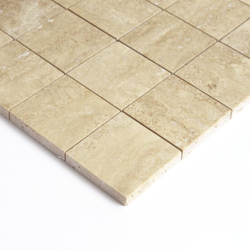 Roman Honed 2×2 Travertine Mosaics 11 13/16×11 13/16 (MS90897)