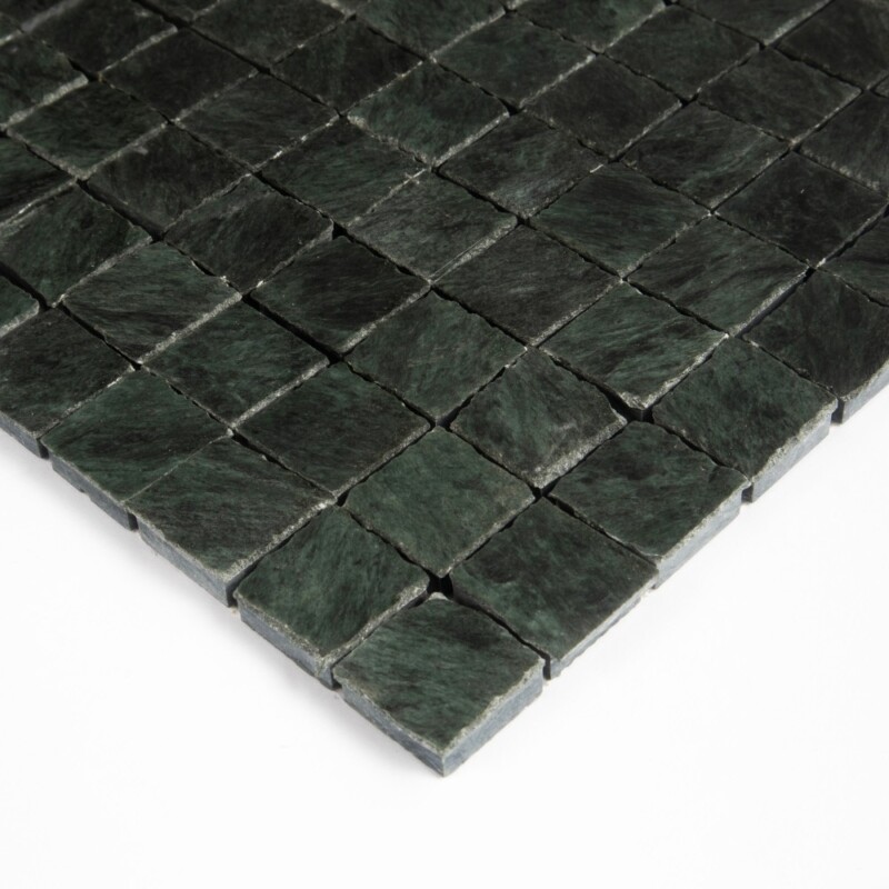 Verde Lucia Honed Hand Clipped 1×1 Marble Mosaics 11 3/4×11 3/4 (MS90937)