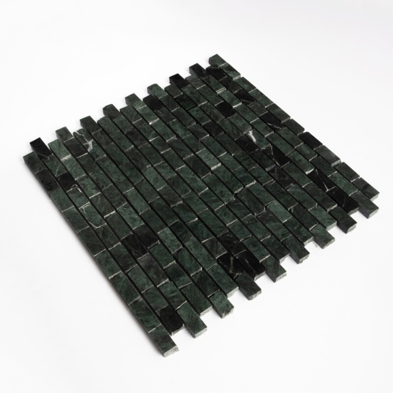 Mosaici in marmo Verde Lucia levigato con giunti spezzati 11 3/4×12 (MS90938)