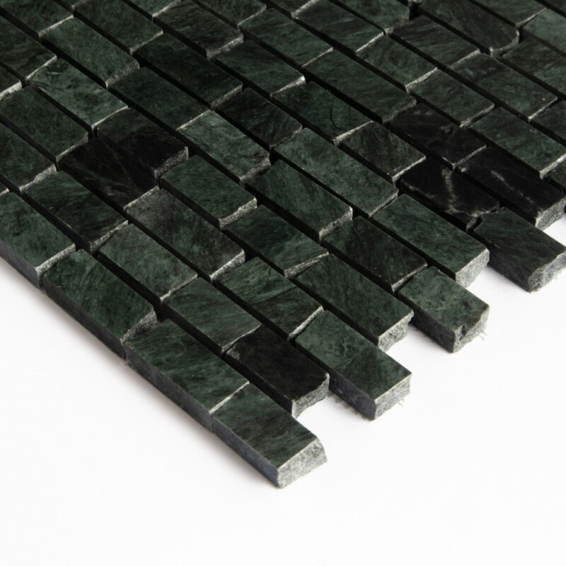 Mosaici in marmo Verde Lucia levigato con giunti spezzati 11 3/4×12 (MS90938)