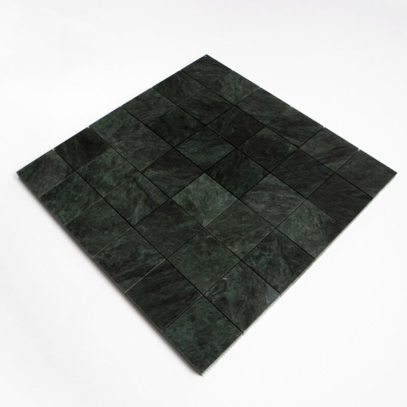 Mosaicos de mármol Verde Lucia pulido 2×2 12×12 (MS90941)