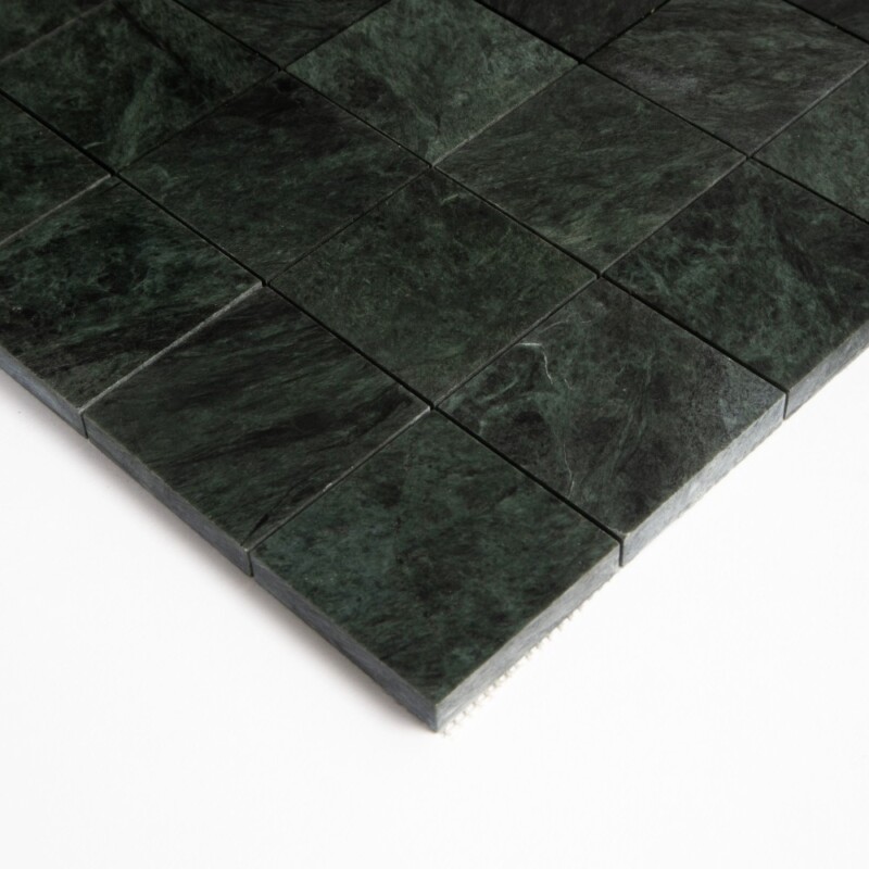 Mosaicos de mármol Verde Lucia pulido 2×2 12×12 (MS90941)