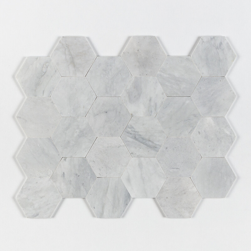 Avenza Honed Hexagon Waterjet Marble Tiles 5 25/32×5 (NW00016)