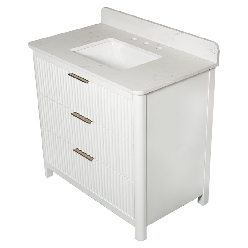 Carrara Gunningham White  Bathroom Vanities 37×22 (PS73002)