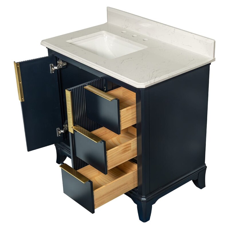 Muebles de baño Carrara Grosvenor Azul Marino 37×22 (PS73008)
