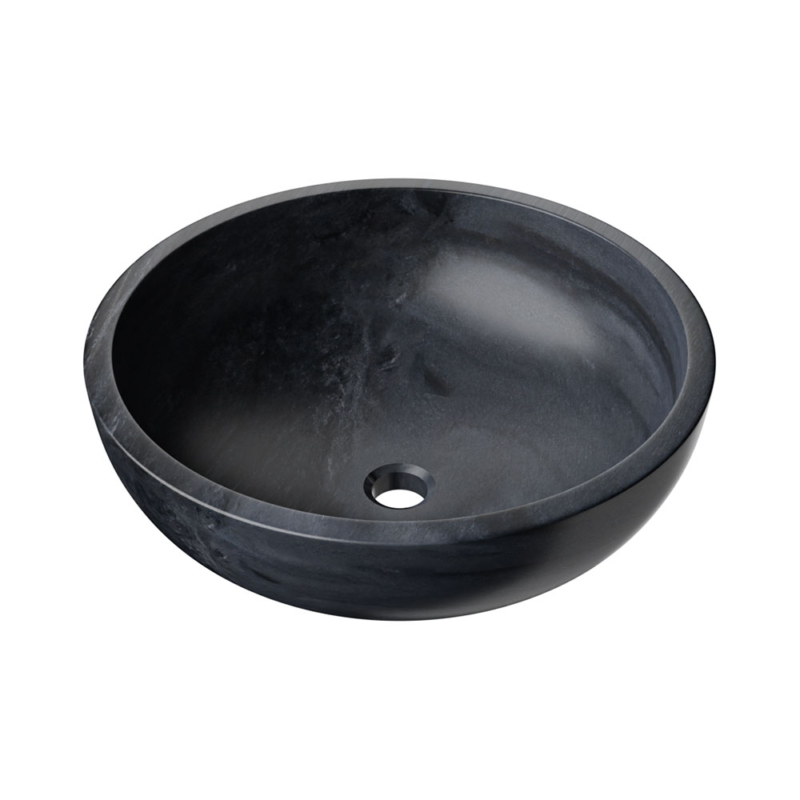Bardiglio Royal Honed Vessel Marble Sink 18×6 (SN00256)